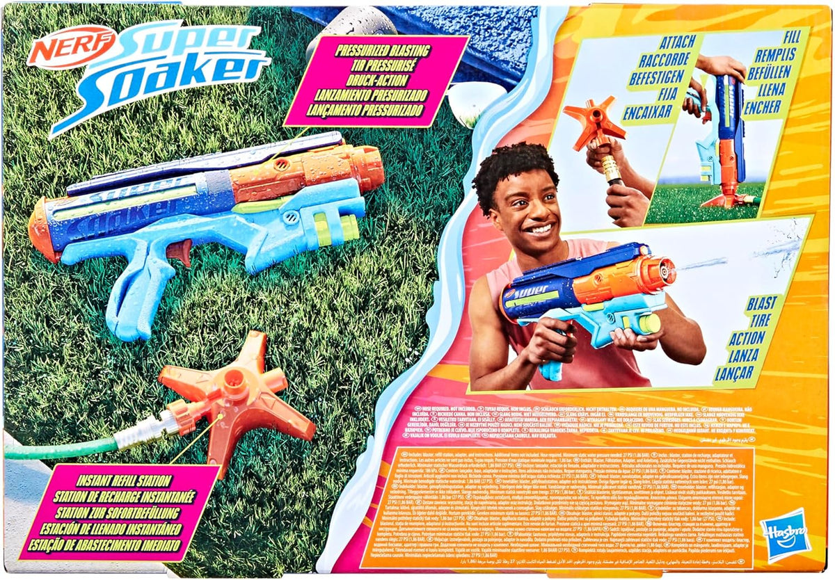 Super Soaker Power Drench Water Blaster, Water Blaster, Super Soaker, Summer Outdoor Toys, 1, Perfect for Kids, Multi-Color