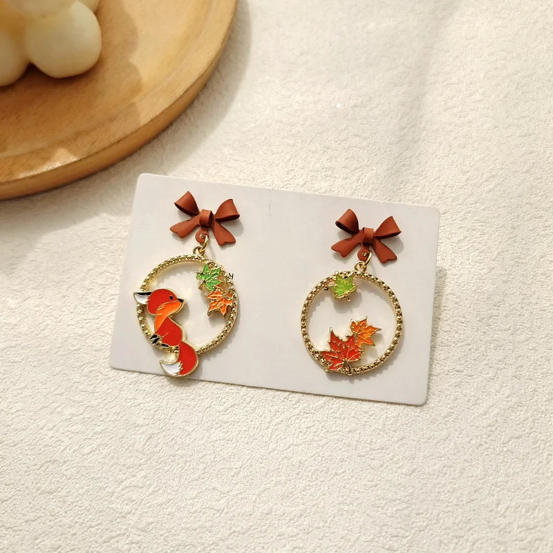 Whispers of the Night – Asymmetric Sleeping Cat & Moon Earrings That Tell a Story of Dreamy Devotion
