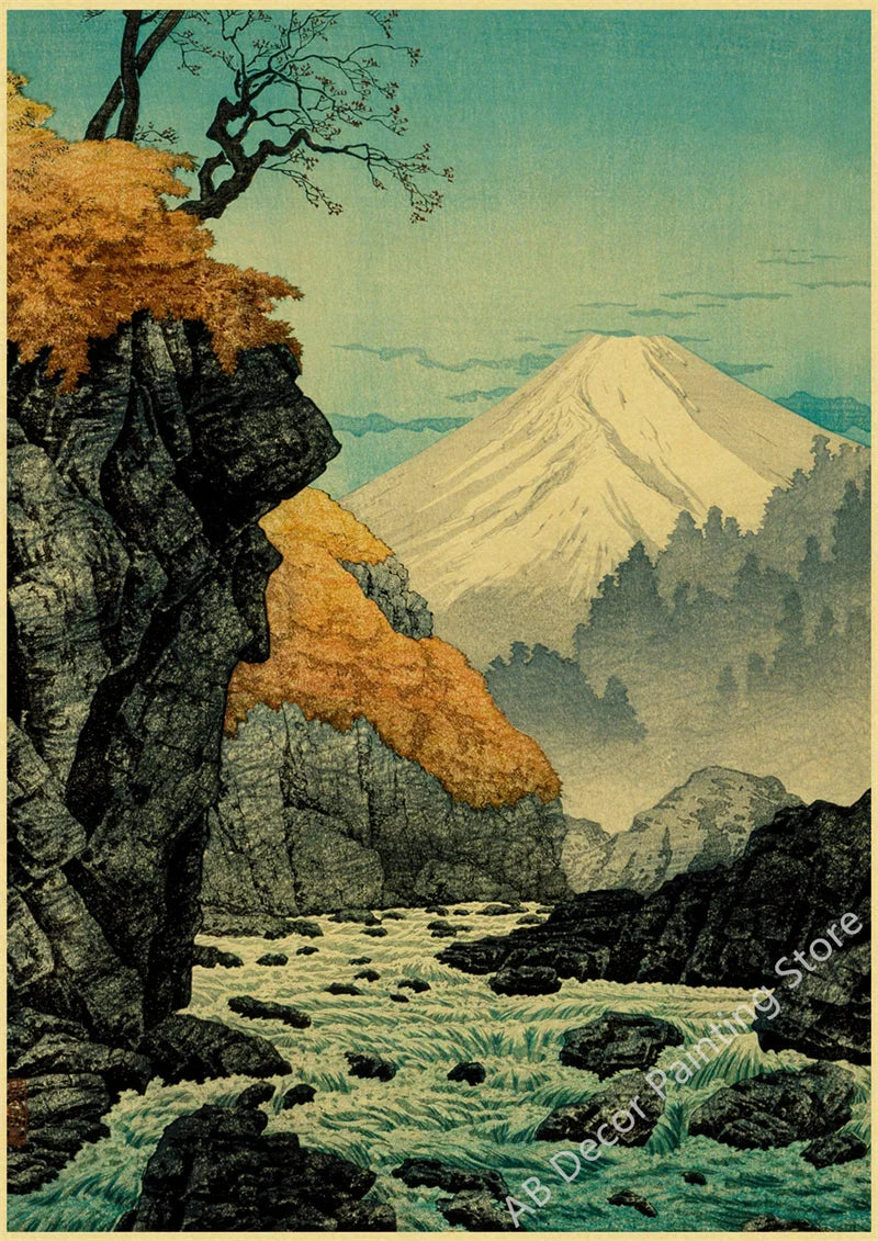 Echoes of Old Japan — Vintage Mount Fuji & Great Wave Art Prints