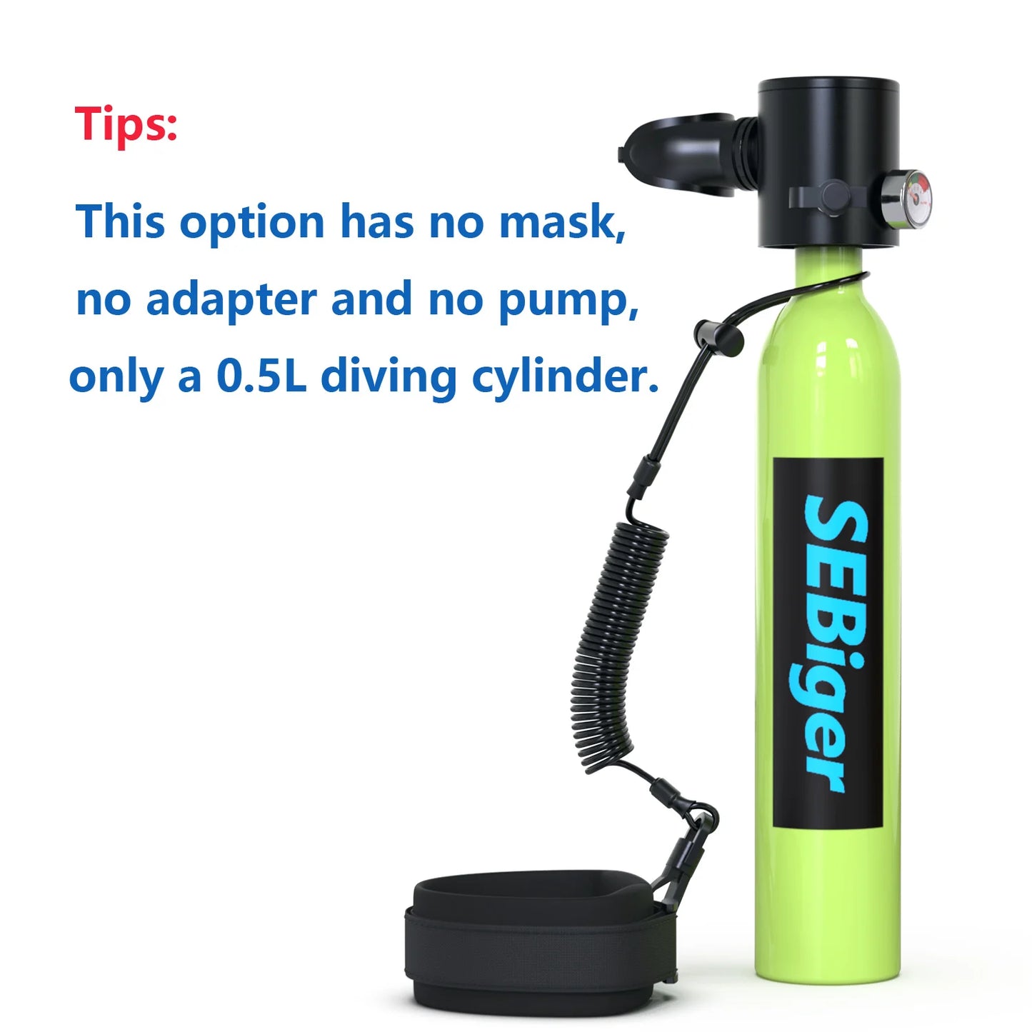 0.5L Mini Dive Tank Set with Full Face Mask | Easy Underwater Breathing