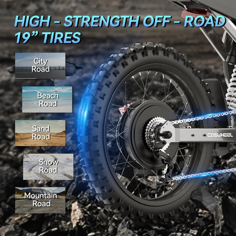 Coswheel R19 6000W Electric Dirt Bike – Ride the Storm, Own the Terrain