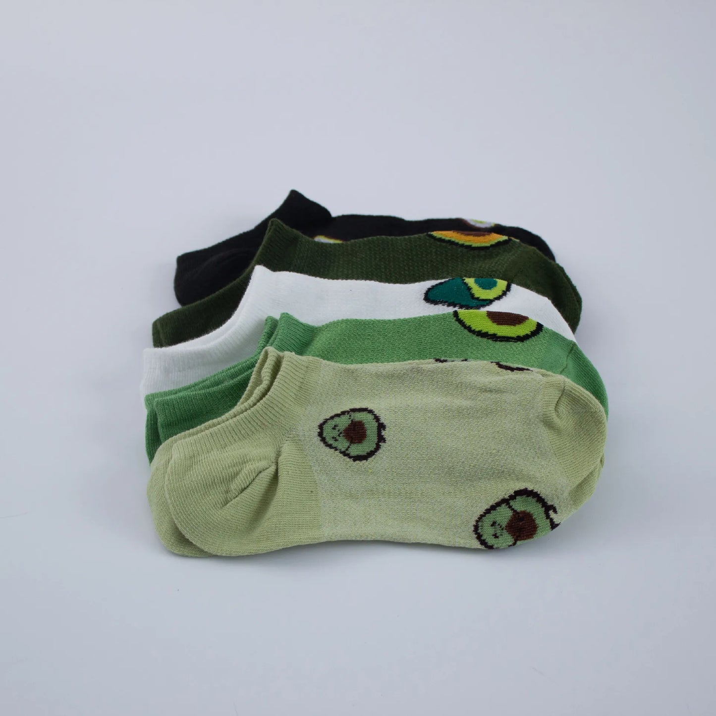 Avo-cuddle Your Toes – 5 Pairs of Kawaii Avocado Ankle Socks for Everyday Comfort & Cheer