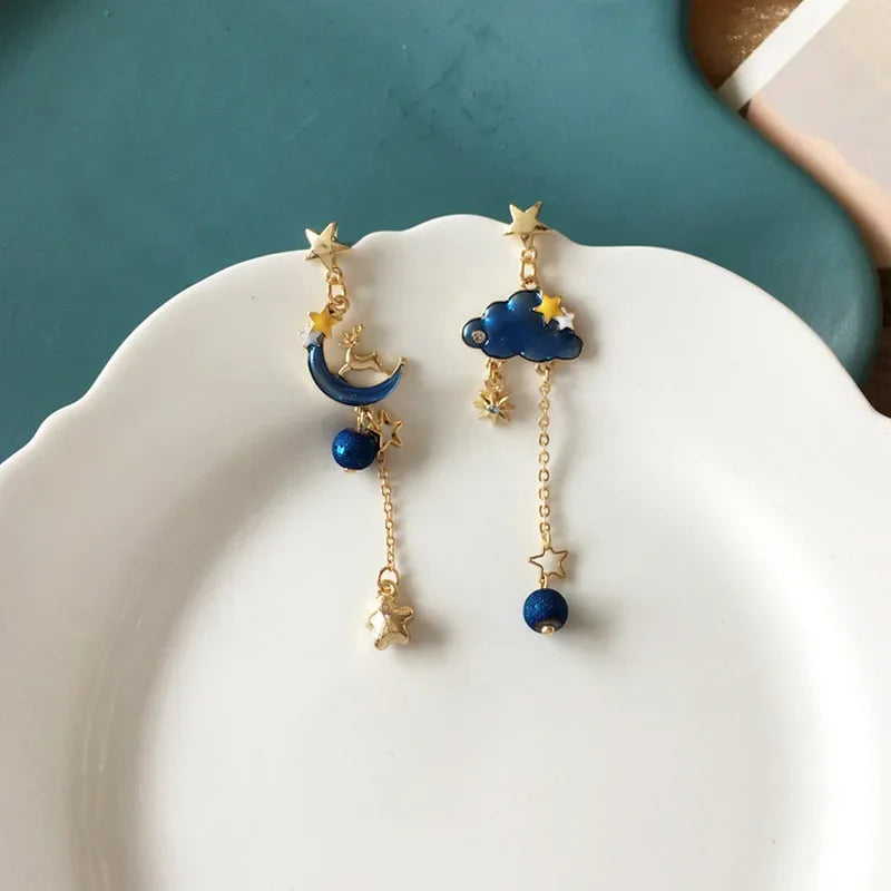 Pour a Little Joy into Your Day – Asymmetric Teacup Kitten Tassel Earrings for Playful Charm That Warms the Heart