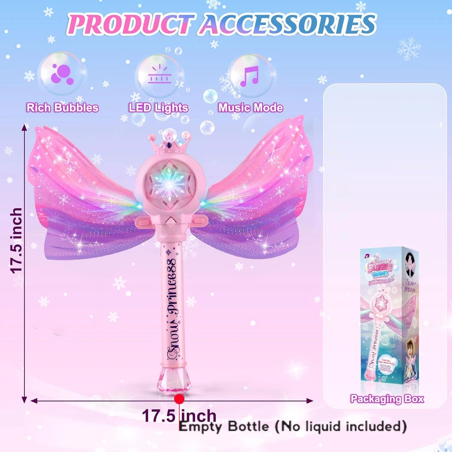 Enchanting Princess Bubble Wand: Magical Bubble Fun for Kids