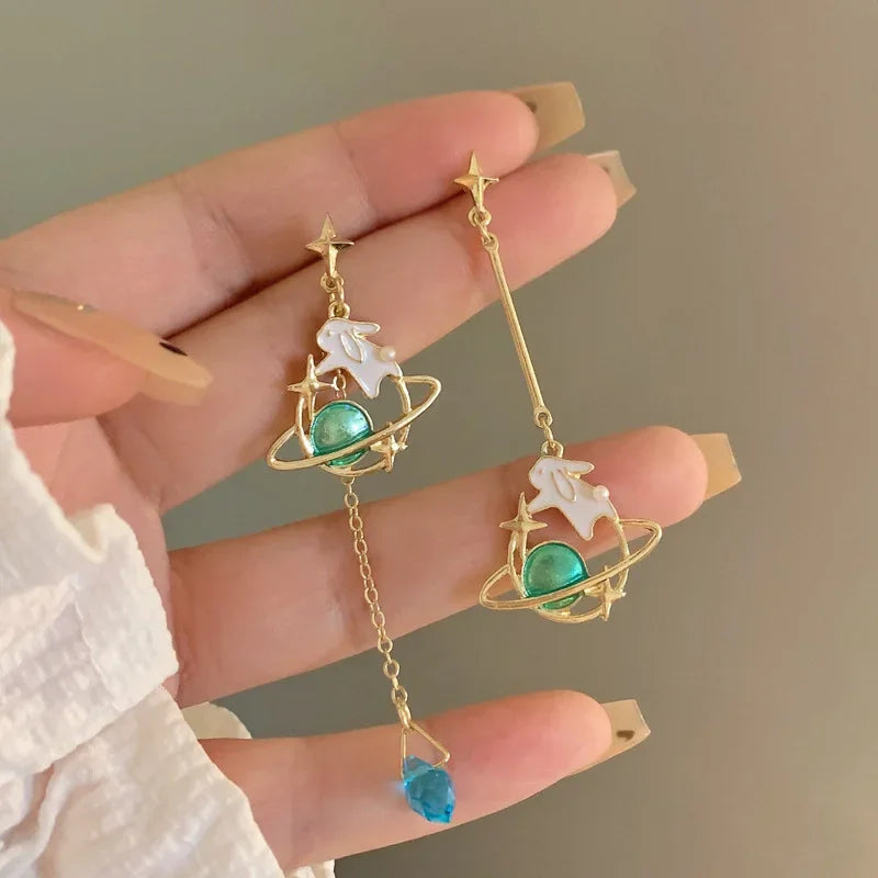 Pour a Little Joy into Your Day – Asymmetric Teacup Kitten Tassel Earrings for Playful Charm That Warms the Heart