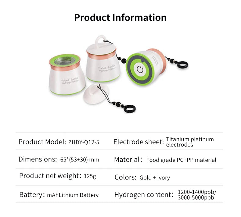 Pocket-Sized Power: YUNCHI Hydrogen-Rich Water Generator for Ultimate Hydration