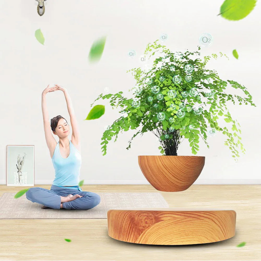 Grow in Mid-Air – Magnetic Levitating Flower Pot That Turns Plants into Floating Art