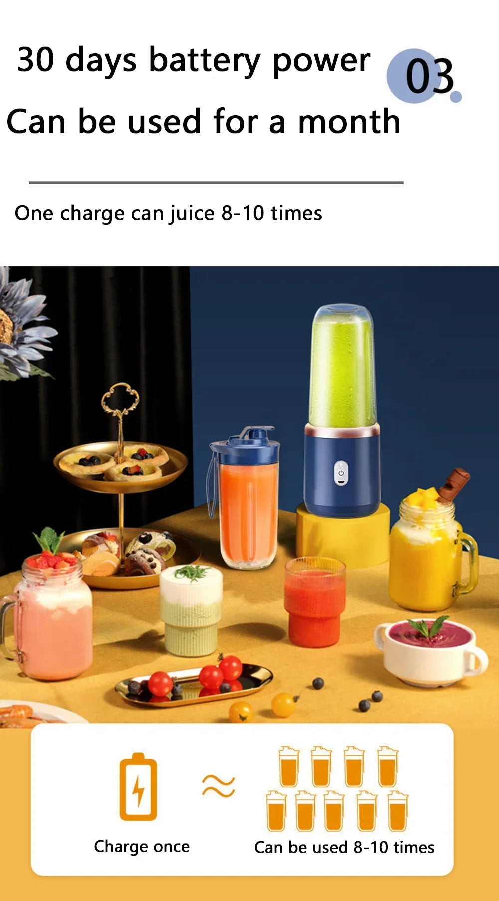 Fresh Freedom in Your Palm – Wireless Mini Smoothie Blender for Life On the Go