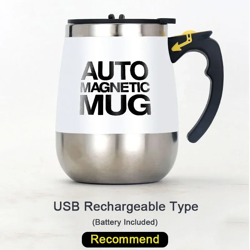 Revolutionize Your Morning Routine with the USB Rechargeable Self-Stirring Magnetic Mug!