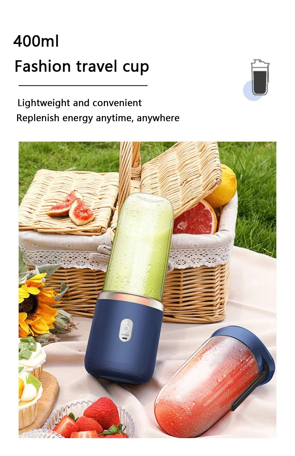 Fresh Freedom in Your Palm – Wireless Mini Smoothie Blender for Life On the Go