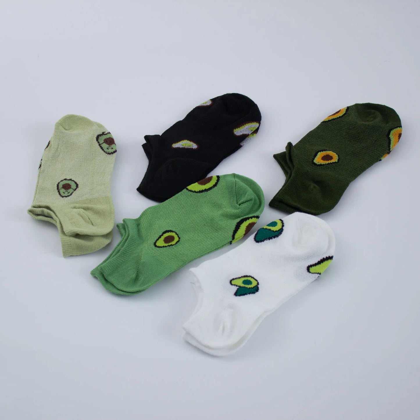 Avo-cuddle Your Toes – 5 Pairs of Kawaii Avocado Ankle Socks for Everyday Comfort & Cheer