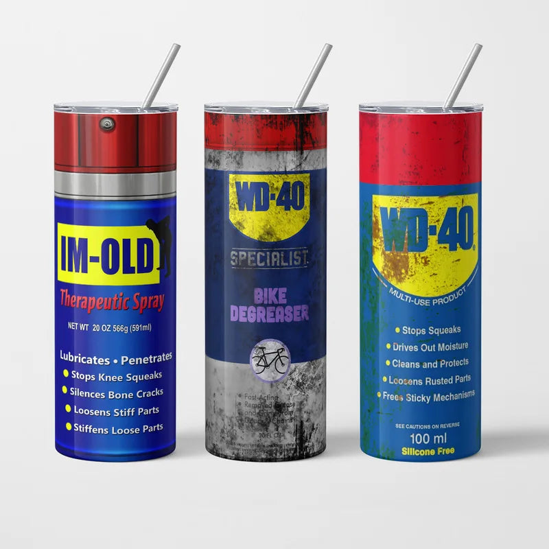 Sip Like a Pro – The Hilariously Realistic WD-40 Inspired Stainless Steel Tumbler!