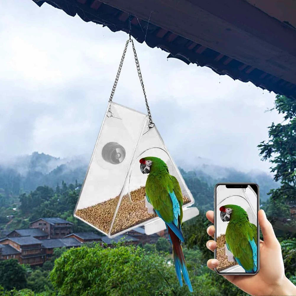 Birdsong on Demand – Smart Acrylic Bird Feeder with 1080P Camera for Gentle Garden Encounters