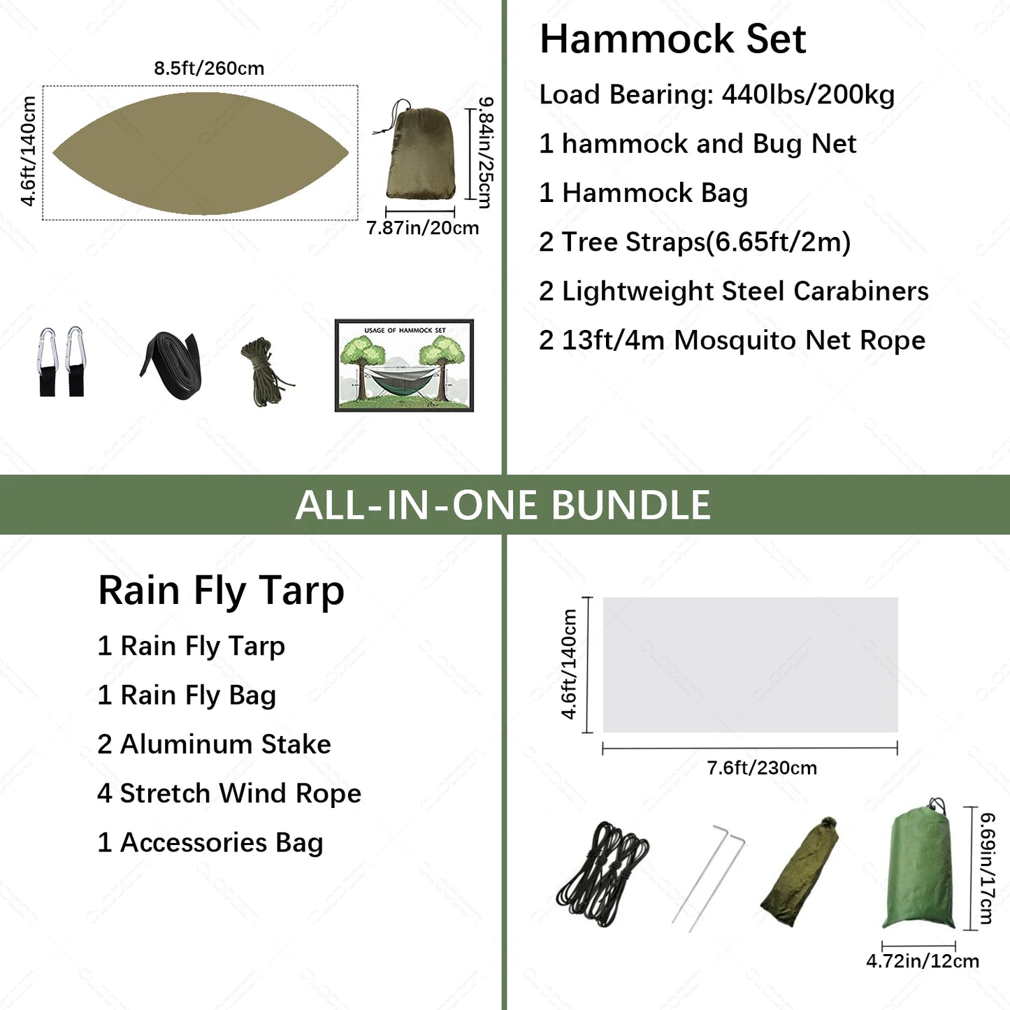 Shelter, Solitude, Survival – All-in-One Mosquito-Proof Camping Hammock with Rain Cover for the Wild at Heart