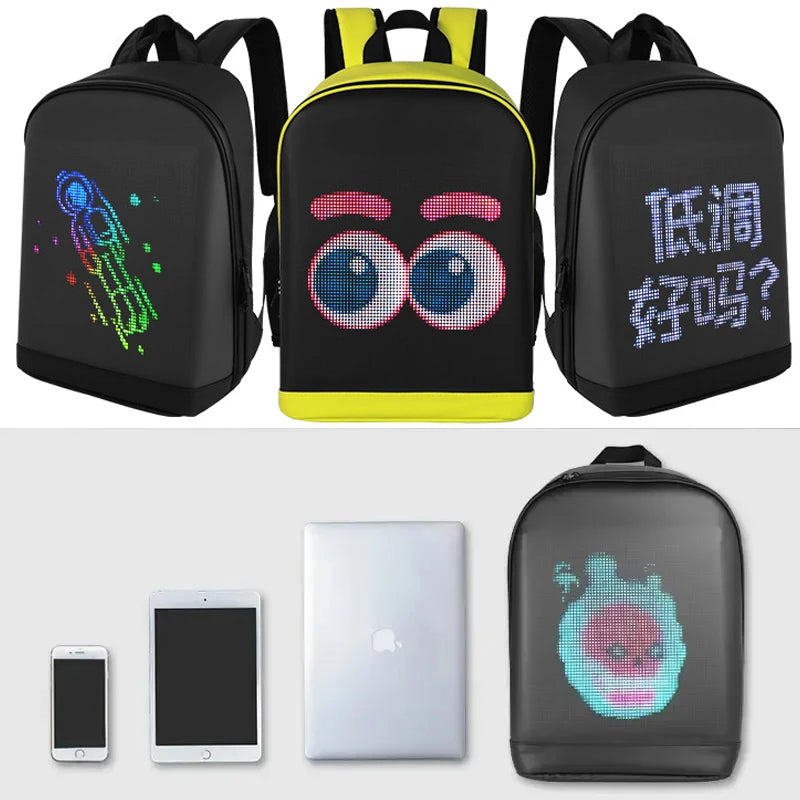 Your Message, In Motion – Smart LED Advertising Backpack with App-Controlled Display