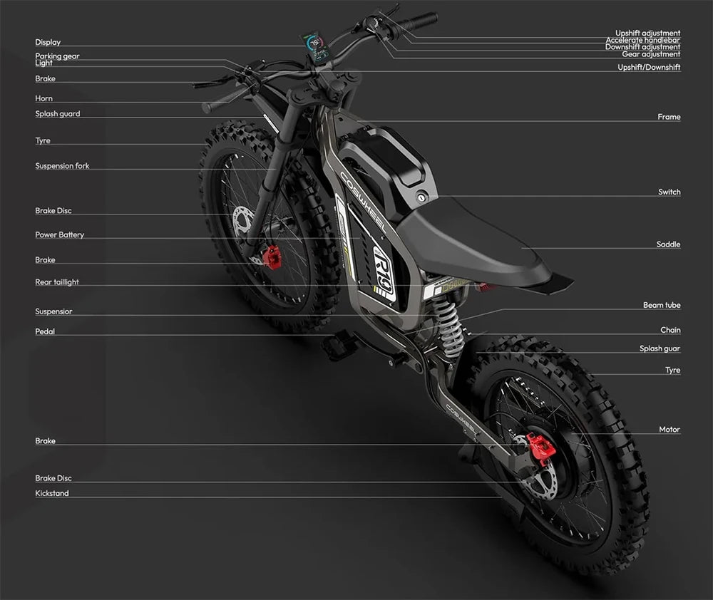 Coswheel R19 6000W Electric Dirt Bike – Ride the Storm, Own the Terrain