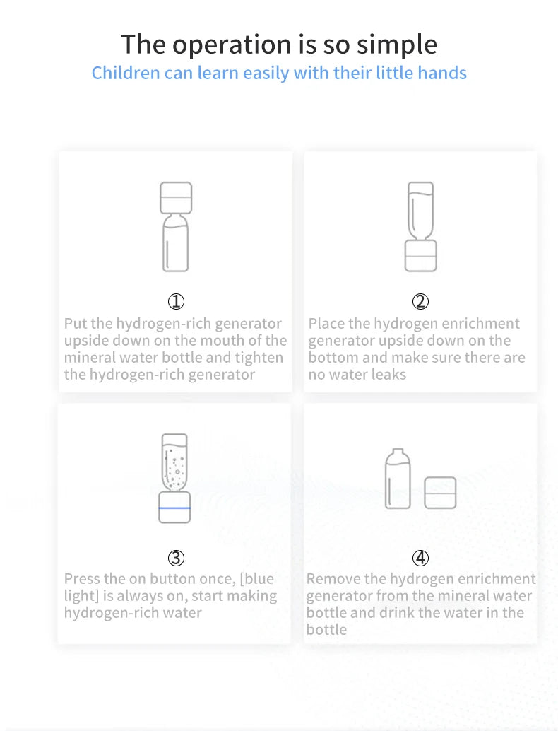 Pocket-Sized Power: YUNCHI Hydrogen-Rich Water Generator for Ultimate Hydration