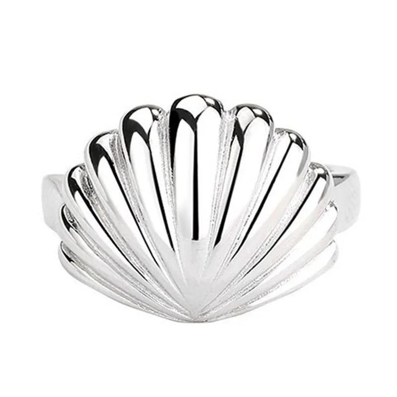 Ocean Light, Captured – Shell & Opal Cuff Ring That Shimmers with Tide-Touched Elegance