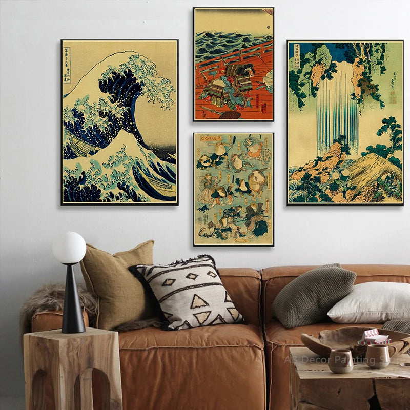 Echoes of Old Japan — Vintage Mount Fuji & Great Wave Art Prints