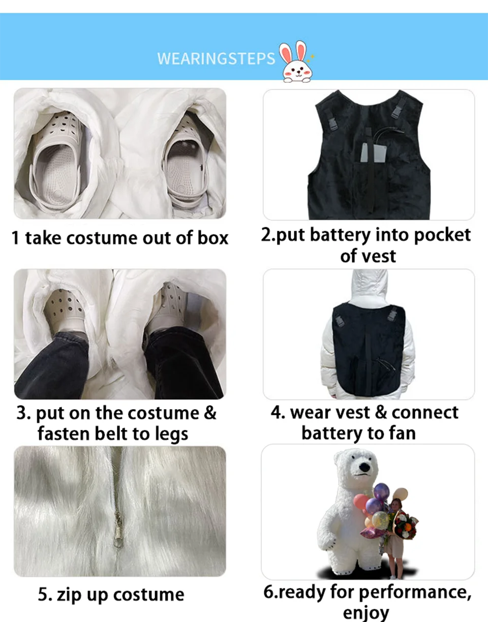Hopping Hilarity – The Inflatable Rabbit Mascot Costume That Turns Every Step into a Spectacle