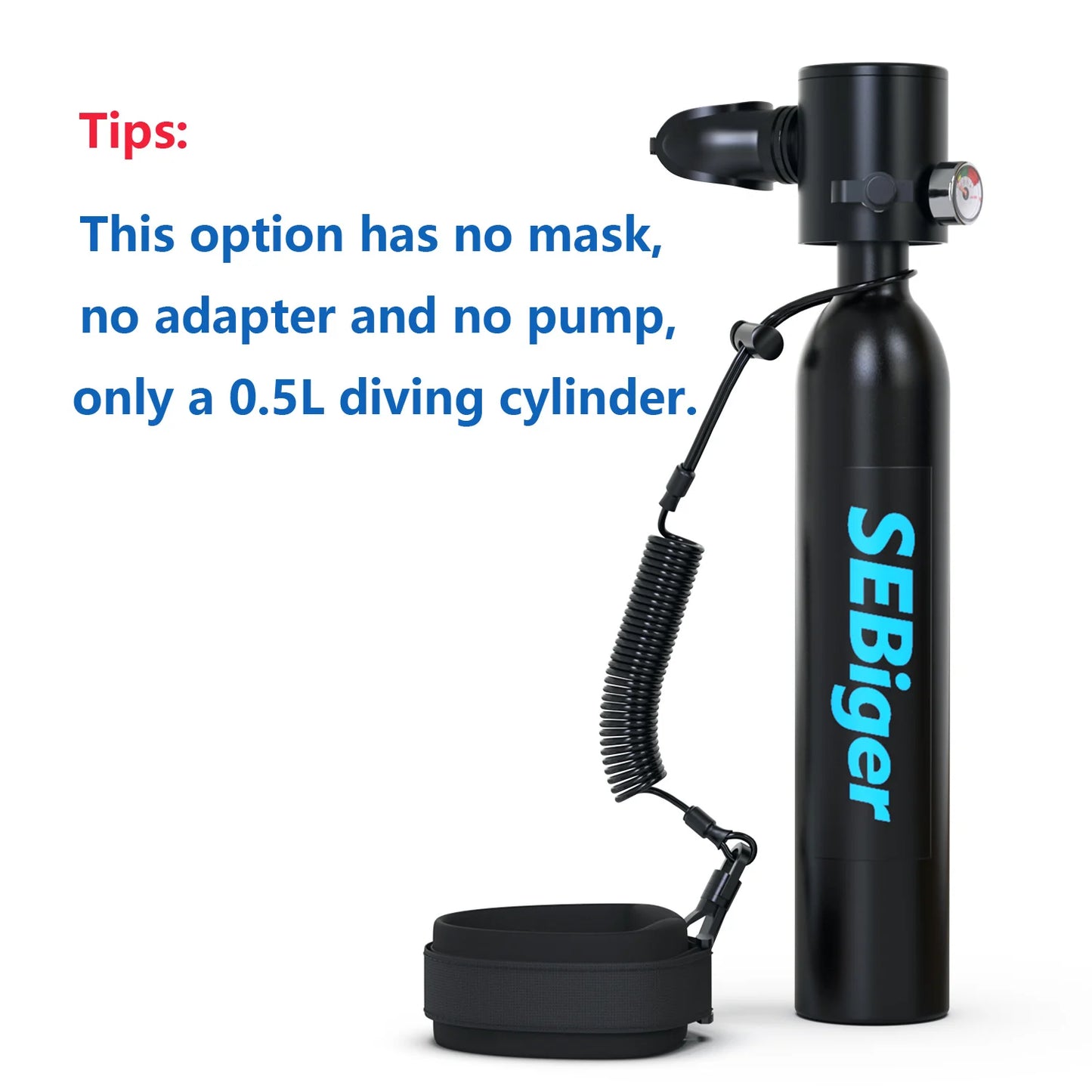 0.5L Mini Dive Tank Set with Full Face Mask | Easy Underwater Breathing