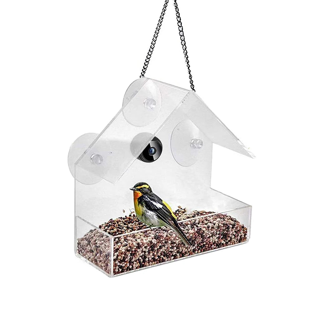 Birdsong on Demand – Smart Acrylic Bird Feeder with 1080P Camera for Gentle Garden Encounters