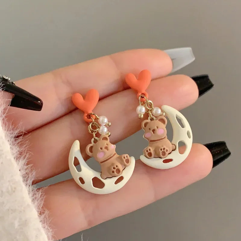 Pour a Little Joy into Your Day – Asymmetric Teacup Kitten Tassel Earrings for Playful Charm That Warms the Heart