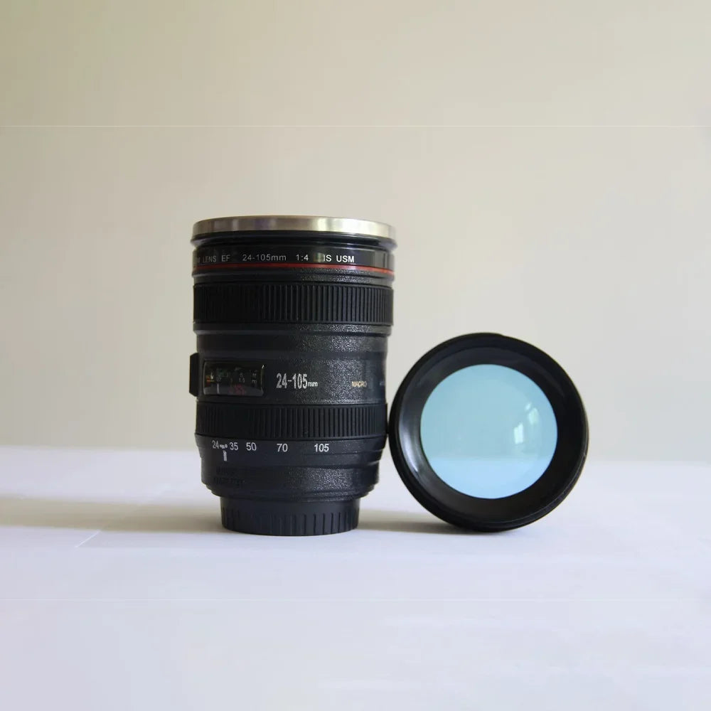 Capture the perfect coffee! – The Hilariously Realistic Camera Lens Travel Mug!