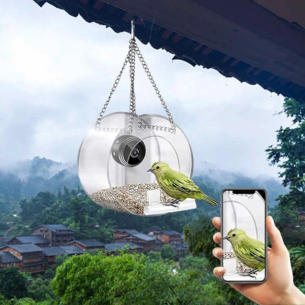 Birdsong on Demand – Smart Acrylic Bird Feeder with 1080P Camera for Gentle Garden Encounters