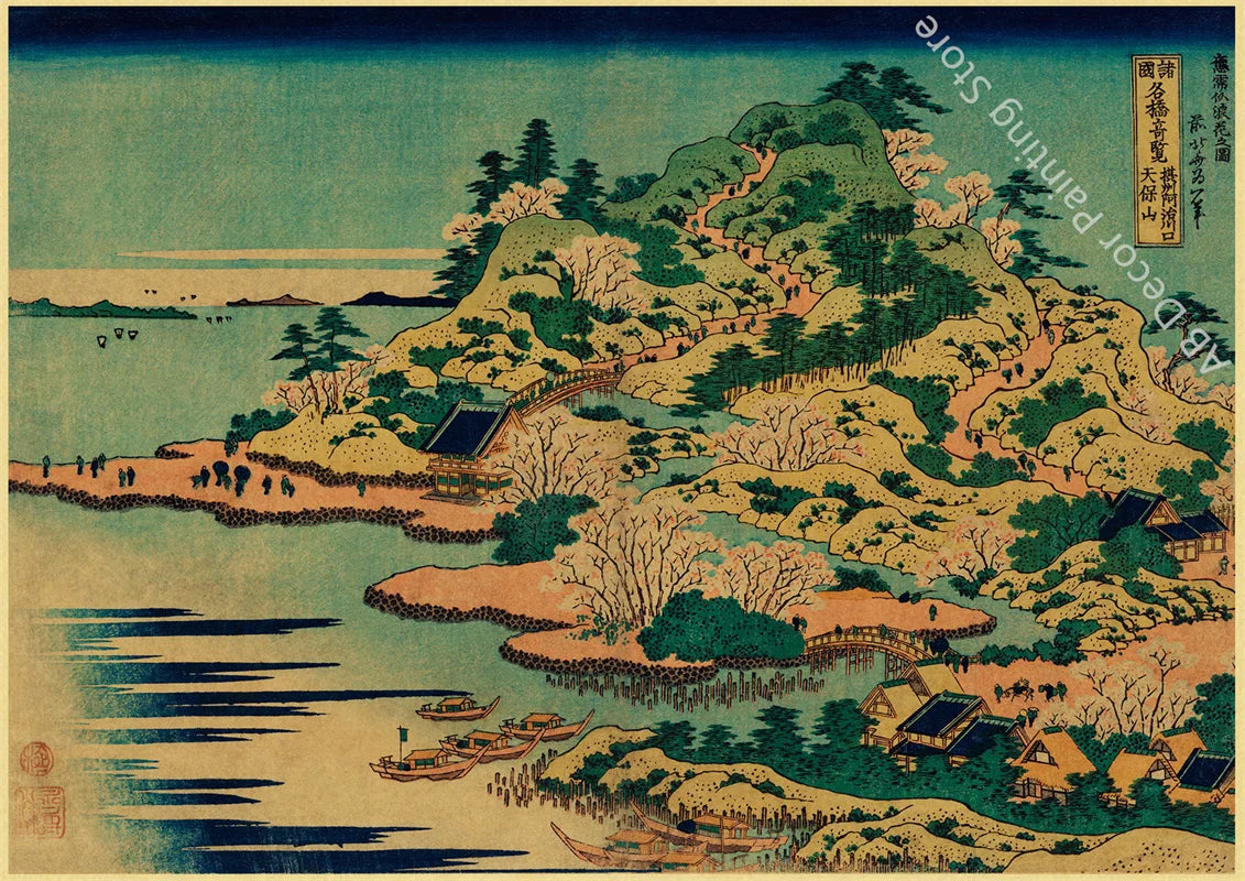 Echoes of Old Japan — Vintage Mount Fuji & Great Wave Art Prints