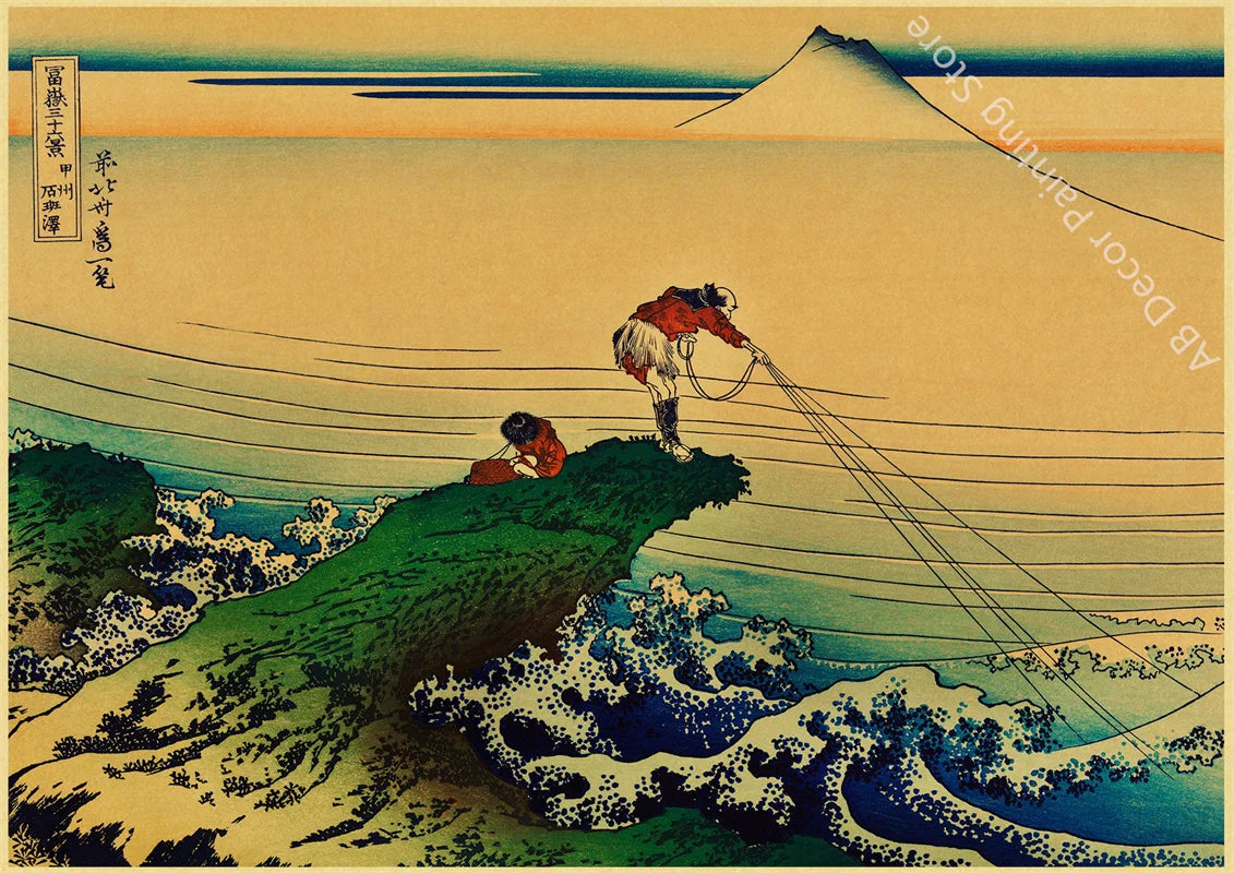 Echoes of Old Japan — Vintage Mount Fuji & Great Wave Art Prints