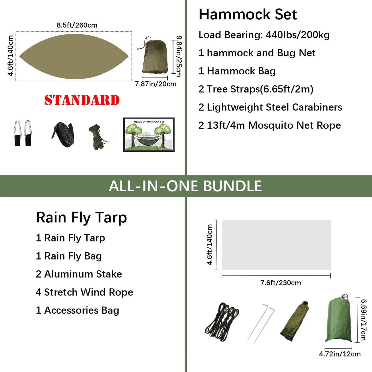 Shelter, Solitude, Survival – All-in-One Mosquito-Proof Camping Hammock with Rain Cover for the Wild at Heart
