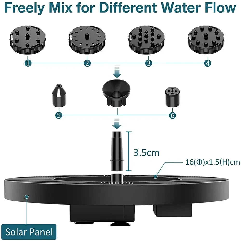 Floating Solar Fountain Pump – Dancing Water for Every Sunbeam