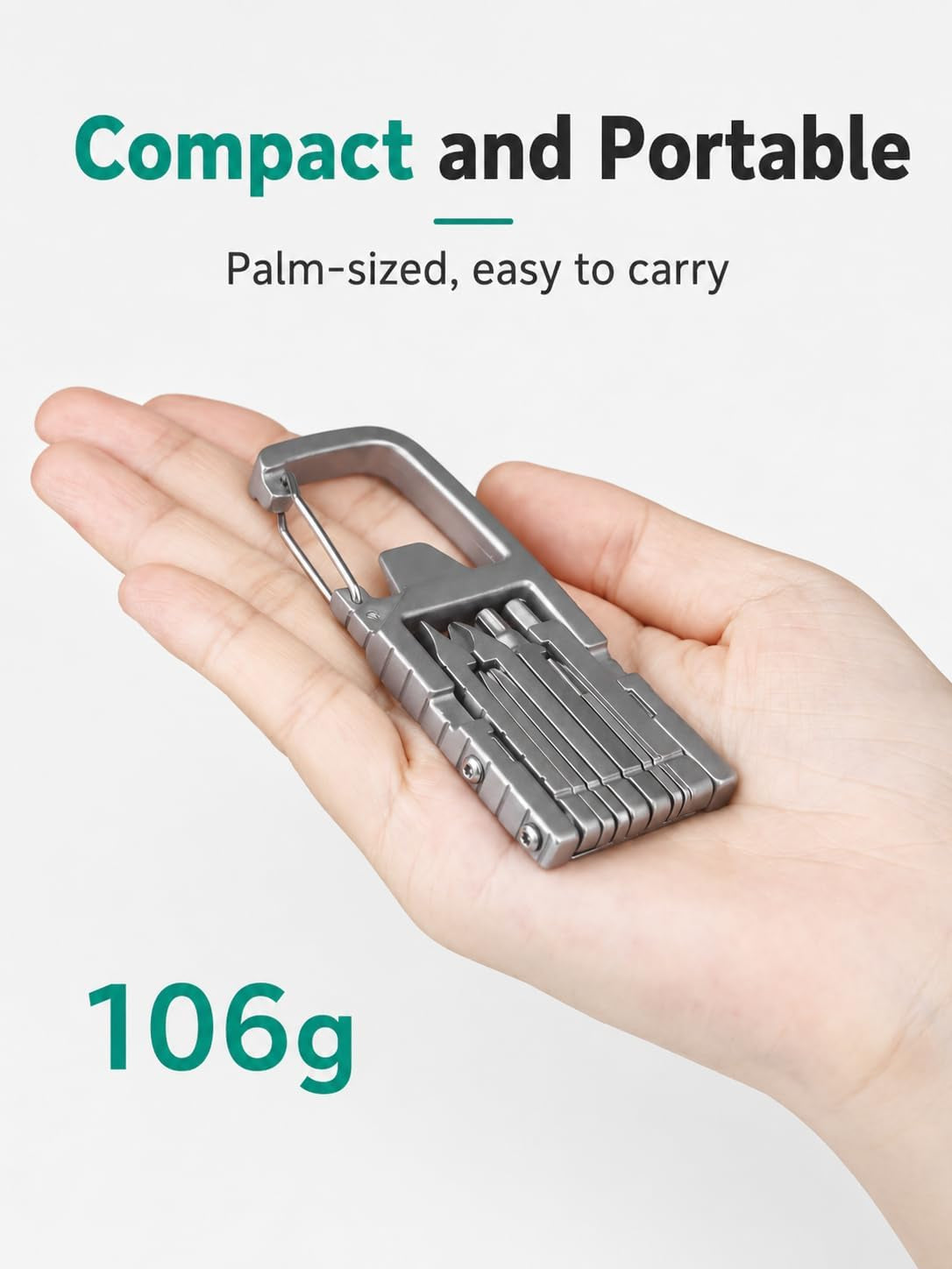 12-In-1 Stainless Steel Multitool Keychain