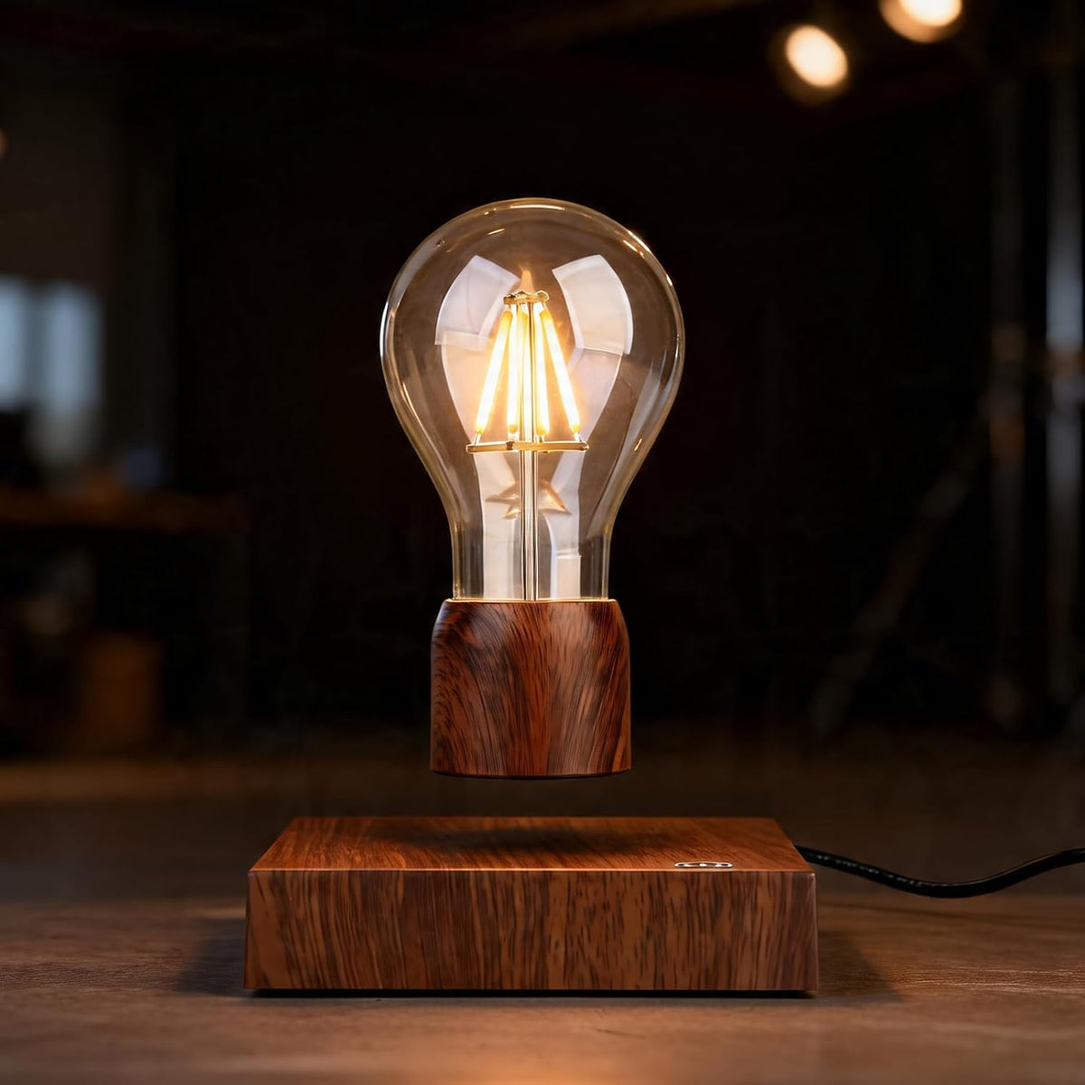 Magnetic Levitating Floating Wireless LED Light Bulb Desk Lamp for Unique Gifts, Room Decor, Night Light, Home Office Decor Desk Tech Toys