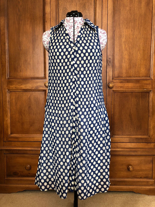 R &K Originals - Blue polka dot dress