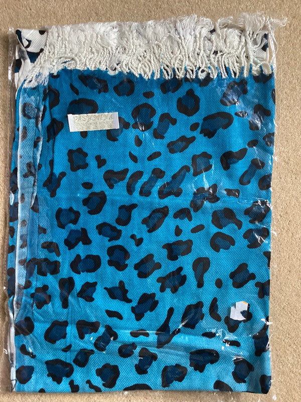 Leopard print pashmina shawl