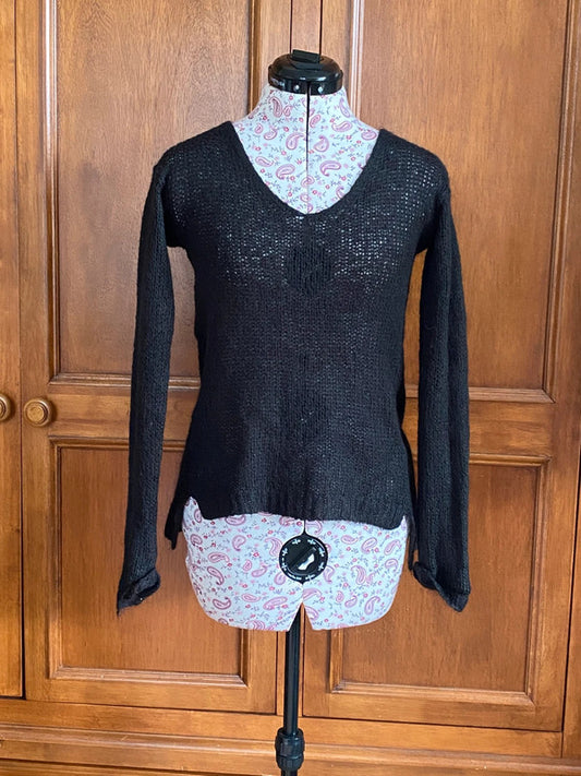 Black relaxed knit jumper