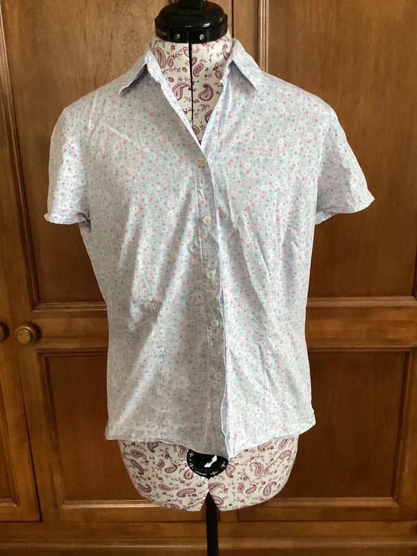 Cute ditsy pattern blouse, size 12/14