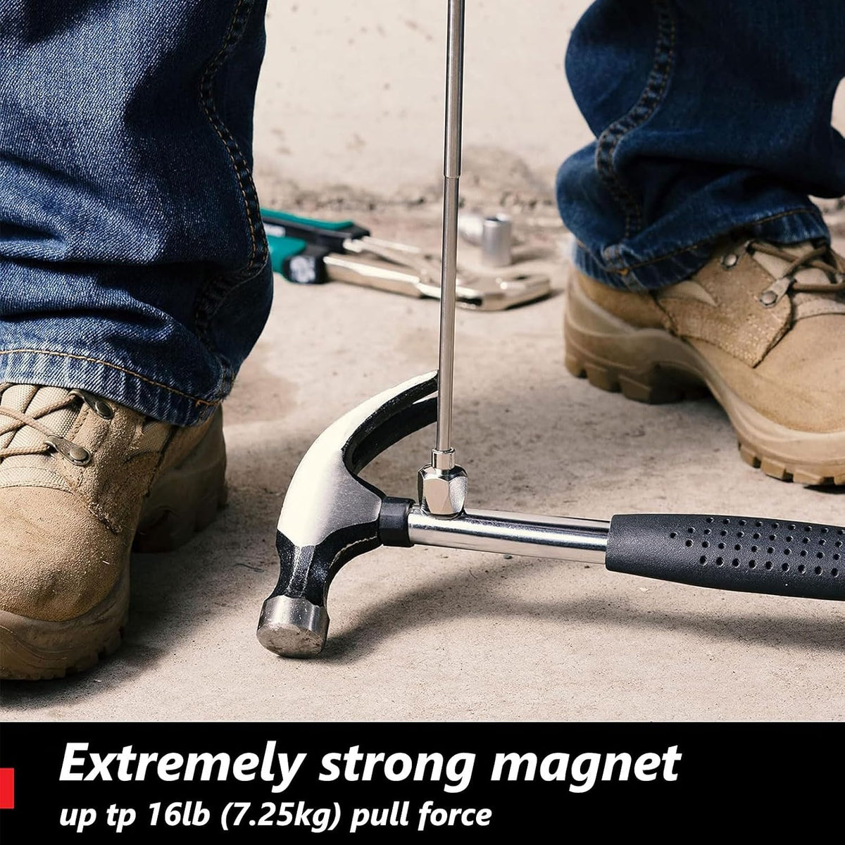 Magnetic Telescopic Pick-Up Tool(16Lb /7.3Kg),Magnetic Sticker Gadget, 76 Cm(30 Inch) Durable Telescopic Magnetic Collector with Pocket Clip