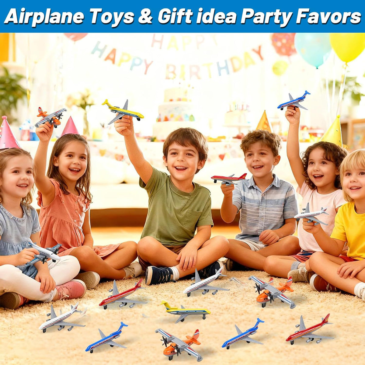 18 Pack Aeroplane Toys, Gifts Airplane Planes Toy for Boys Age 3 4 5 6 7