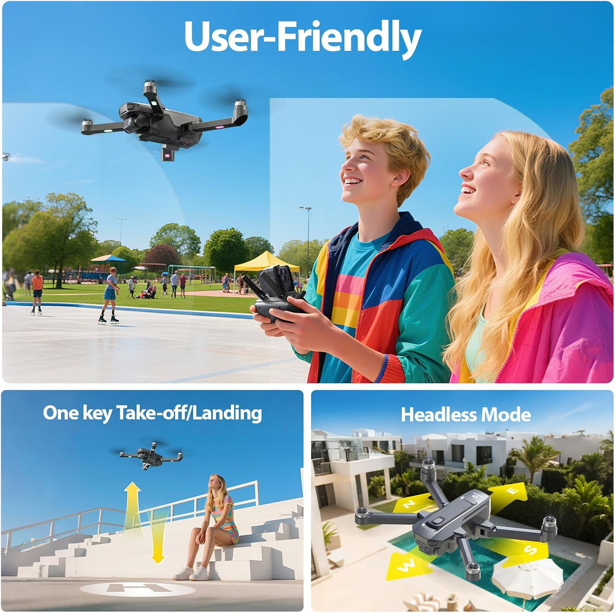 D25 Drone with 1080P HD Camera for Kids Adults with 5G Transmission
