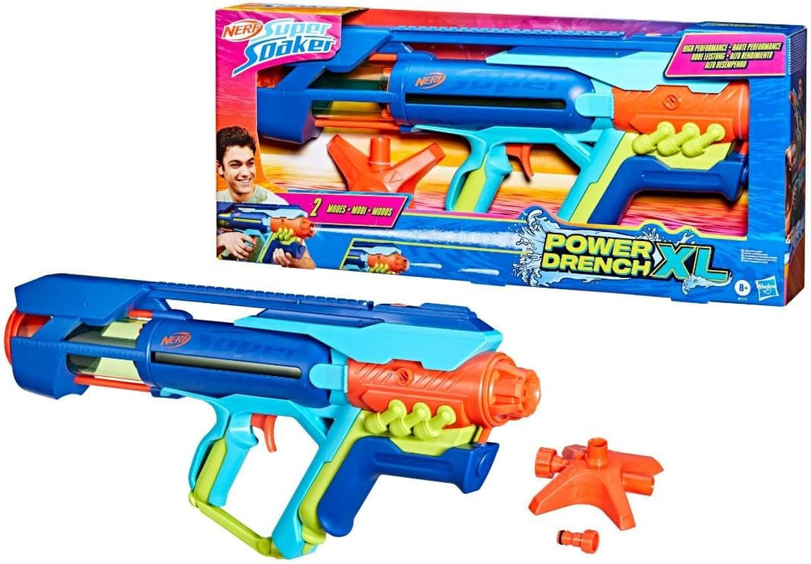 Super Soaker Power Drench XL Water Blaster, Water Blaster, Super Soaker, 1, Great for Outdoor Play, Multi-Color