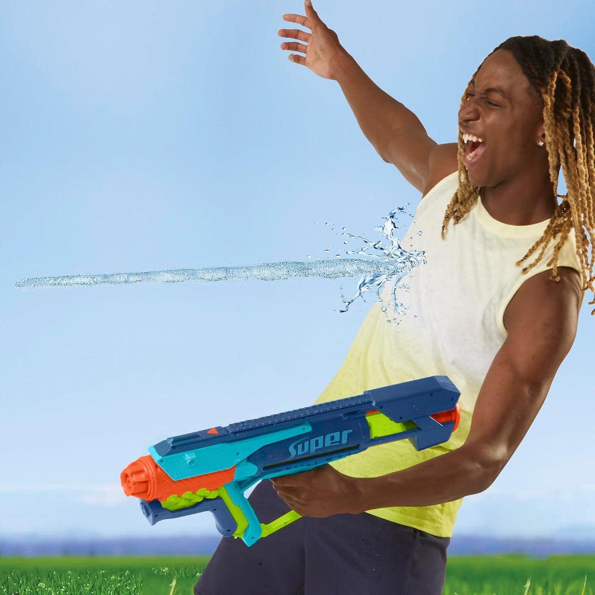 Super Soaker Power Drench Water Blaster, Water Blaster, Super Soaker, Summer Outdoor Toys, 1, Perfect for Kids, Multi-Color