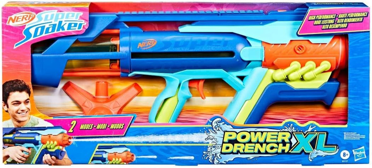 Super Soaker Power Drench XL Water Blaster, Water Blaster, Super Soaker, 1, Great for Outdoor Play, Multi-Color