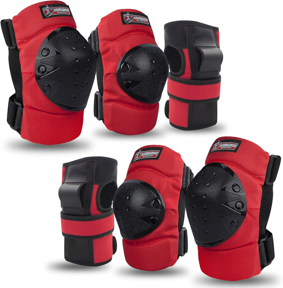 Adult & Kids Knee Pads Elbow Pads Wrist Guards Protective Gear Set for Skateboarding, Skating, Inline Skating, Roller Skating, Scooter, BMX Biking Cycling and Outdoor Extreme Multi-Sports