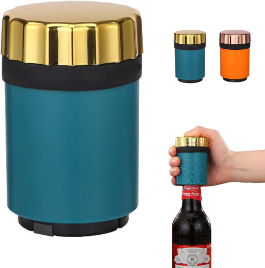 Push down Bottle Opener,Magnetic Bottle Openers,Beer Bottle Openers for Men Automatic Bottle Opener,Beer Bottle Cap Opener Tool,Kitchen Gadgets Novelty Unique Gifts for Men