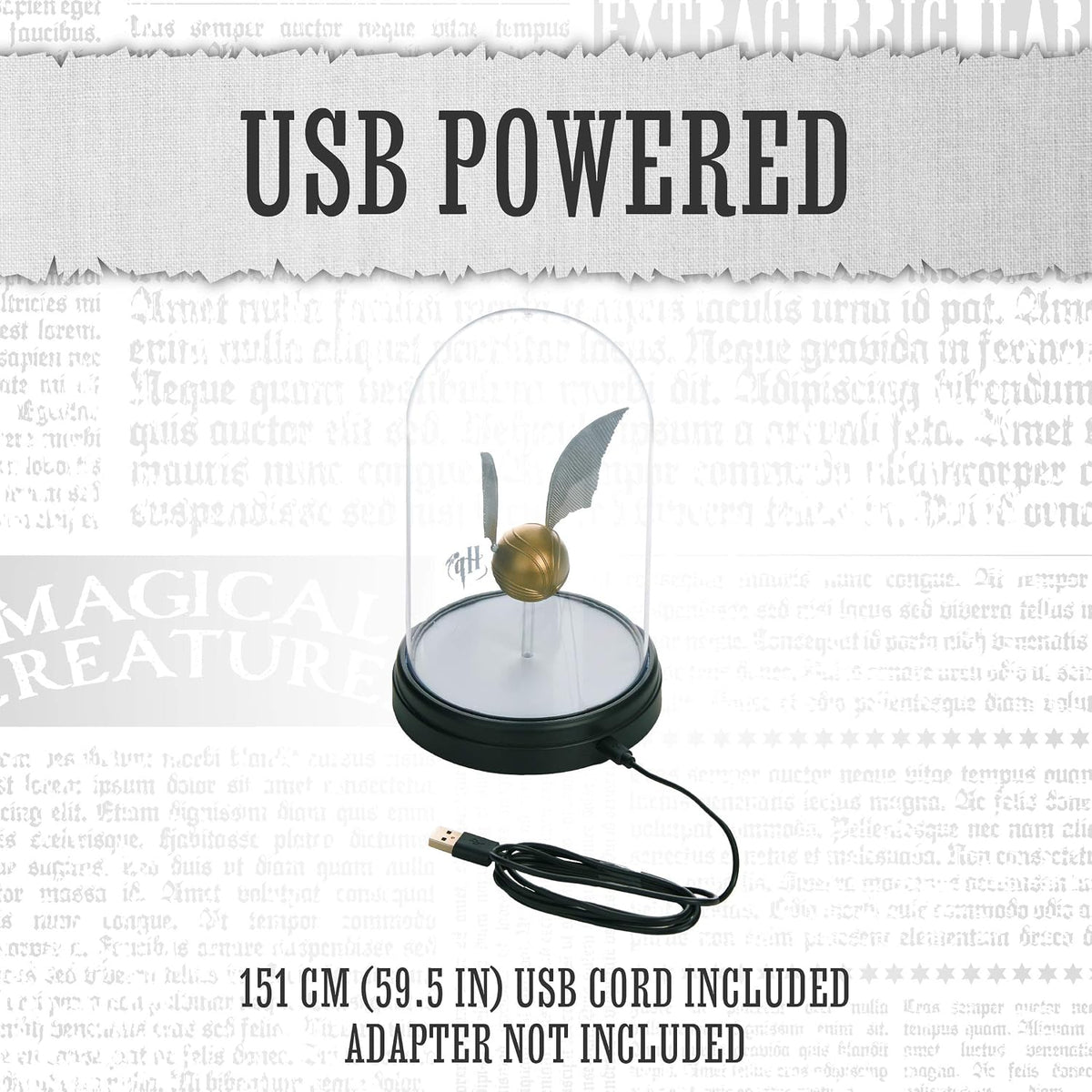 Harry Potter Levitating Golden Snitch Light, Touch Activated Desk Lamp Accessories, Officially Licensed Harry Potter Decor Gifts & Collectibles