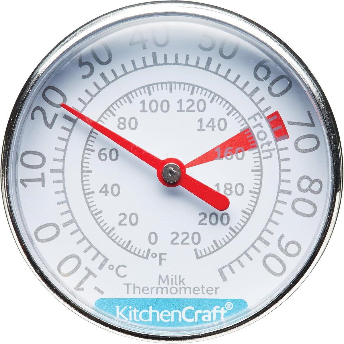 Milk Thermometer, Stainless Steel Kitchen Gadget, Silver