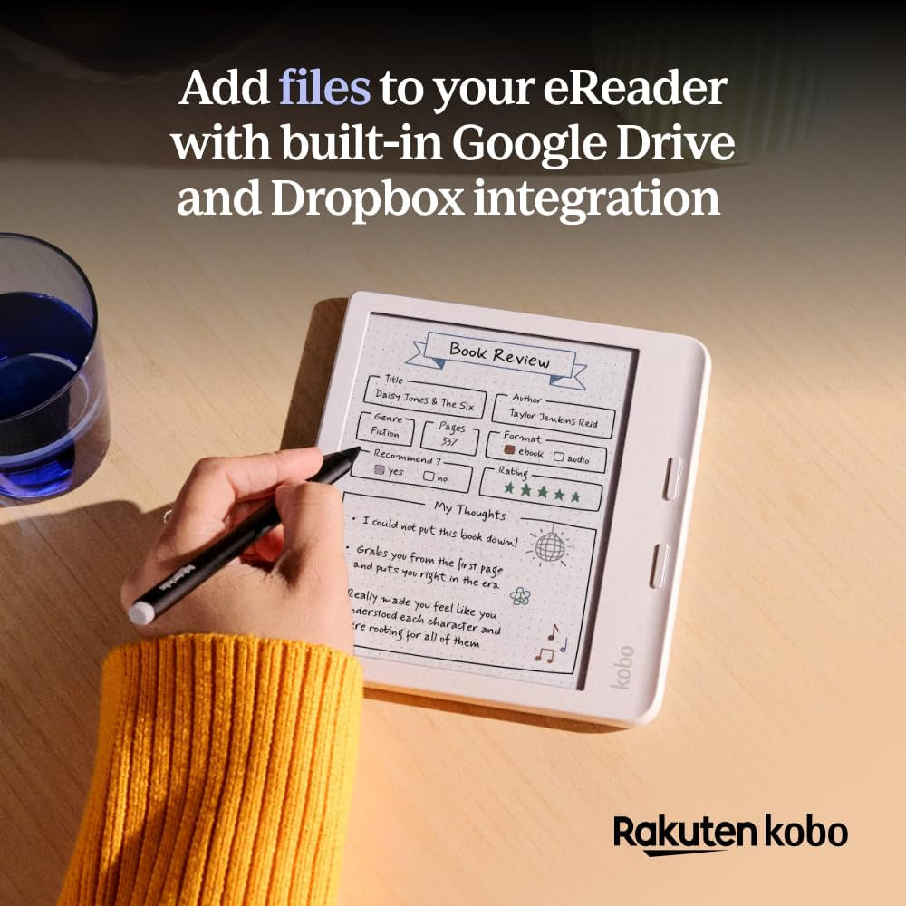 Libra Colour Ereader, 7” Colour E Ink, Waterproof, White